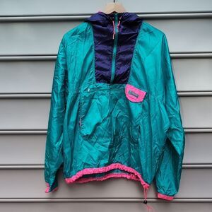 Vintage Columbia 1/4 Zip Windbreaker Retro 80s 90s y2k Streetwear Gorpcore